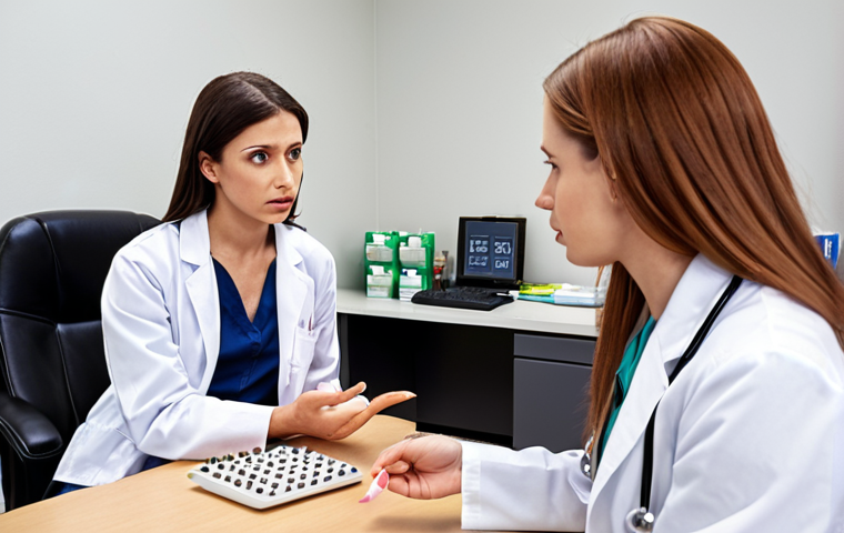 **

A gynecologist in a modern office setting, consults with a young woman about birth control options, emphasizing the personalized nature of hormonal contraceptive choices. The scene should convey a sense of trust and open communication.

**