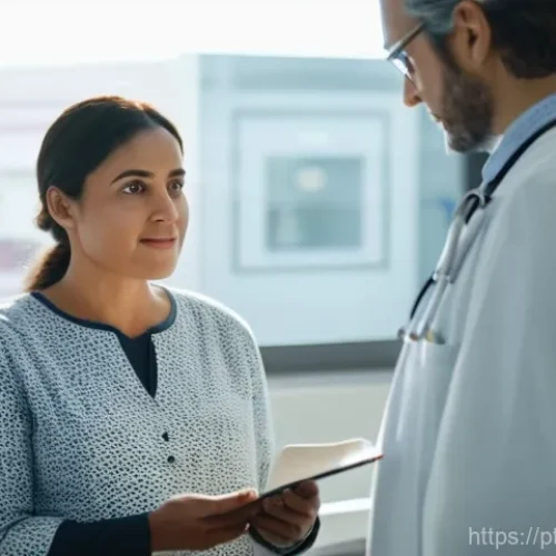 Home 29 고령 산모를 위한 필수 검사 리스트 - **A Primeira Consulta: O Altar da Tranquilidade**
A warm and reassuring scene of a first prenata...