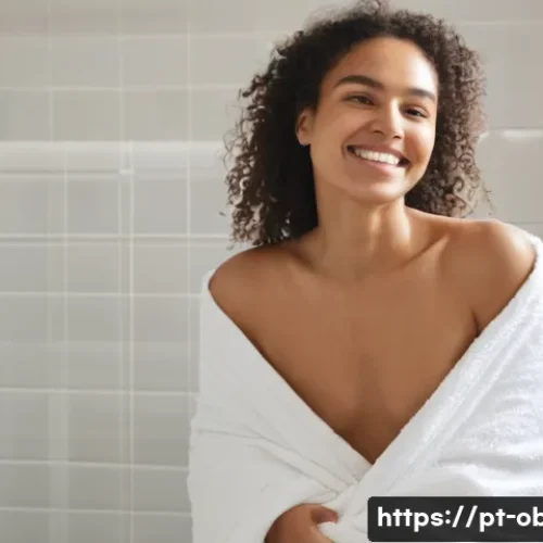 Home 26 질 분비물의 색과 냄새로 알 수 있는 건강 신호 - **Prompt:** A serene and confident woman in her late 20s to early 30s, standing comfortably in a bri...