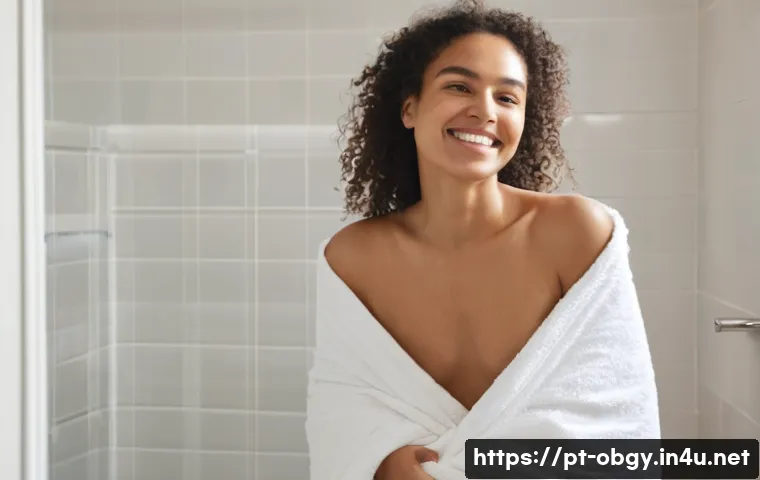 질 분비물의 색과 냄새로 알 수 있는 건강 신호 - **Prompt:** A serene and confident woman in her late 20s to early 30s, standing comfortably in a bri...