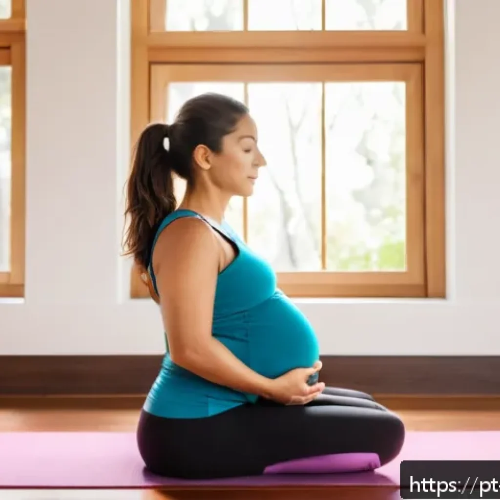 산후 골반 교정과 필요성 - A serene postpartum scene showing a young Latina mother wearing comfortable maternity underwear and ...